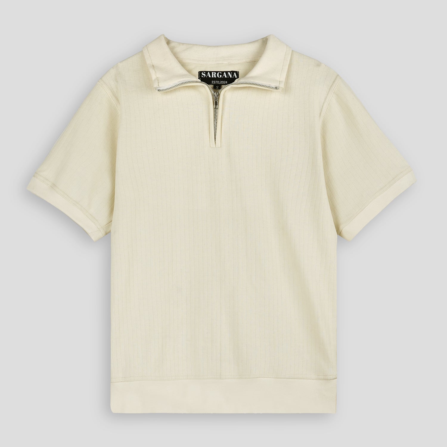 Beige Quarter Zipper