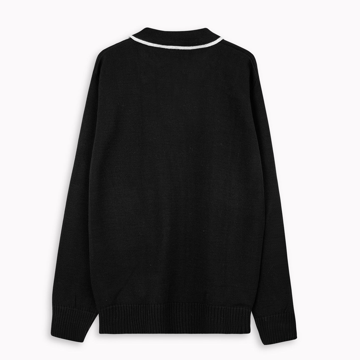 Knitted polo sweater