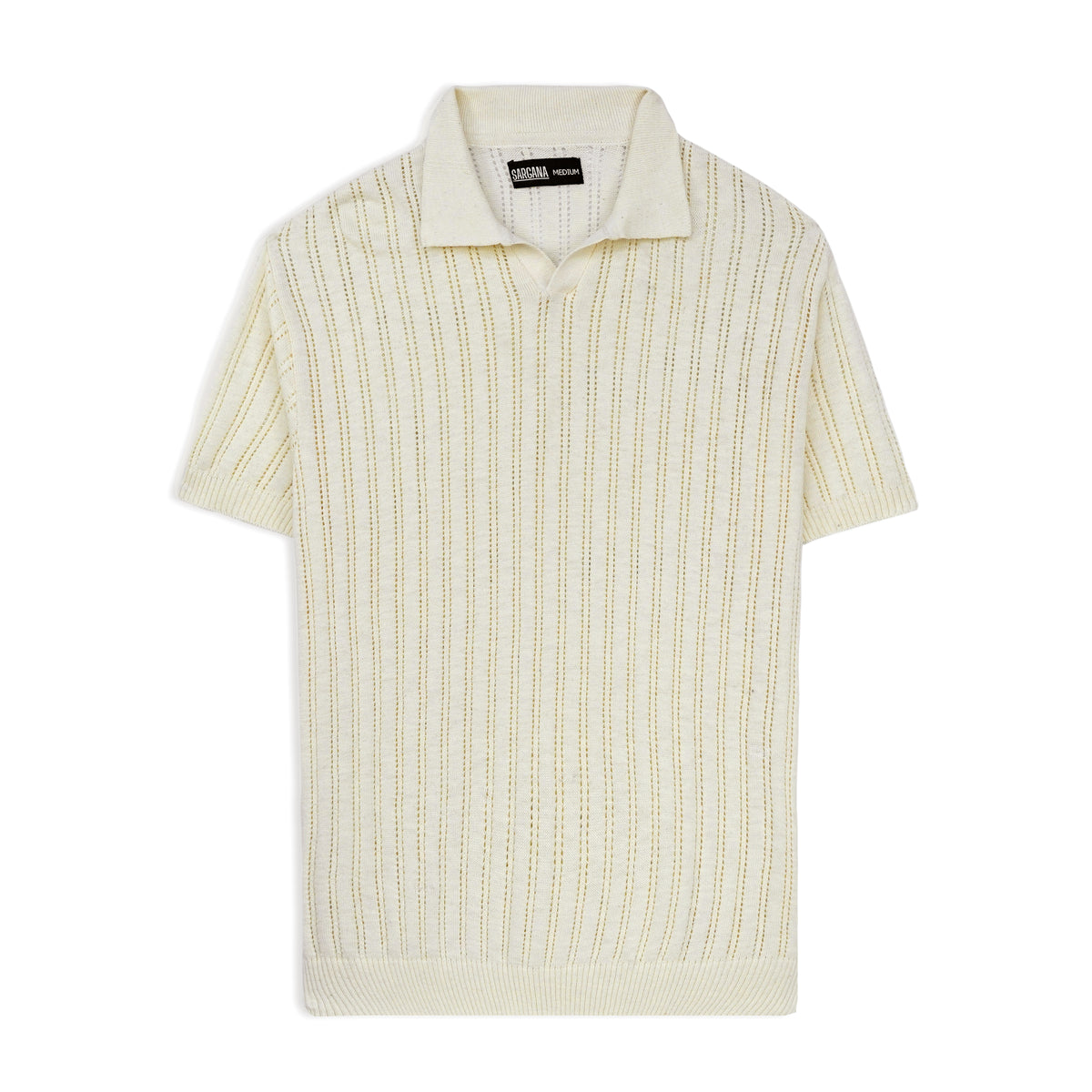Cream Crochet Polo