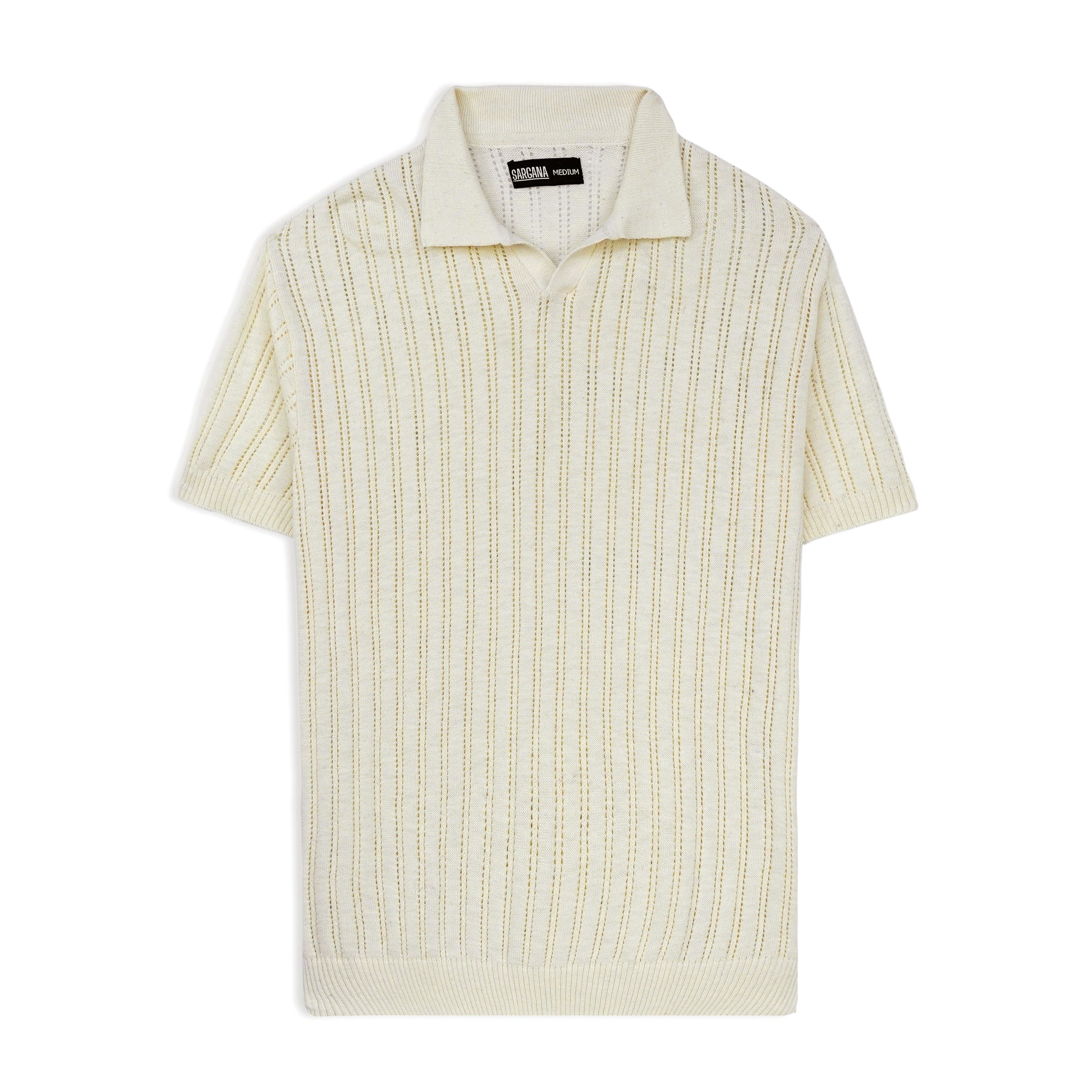 Cream Crochet Polo