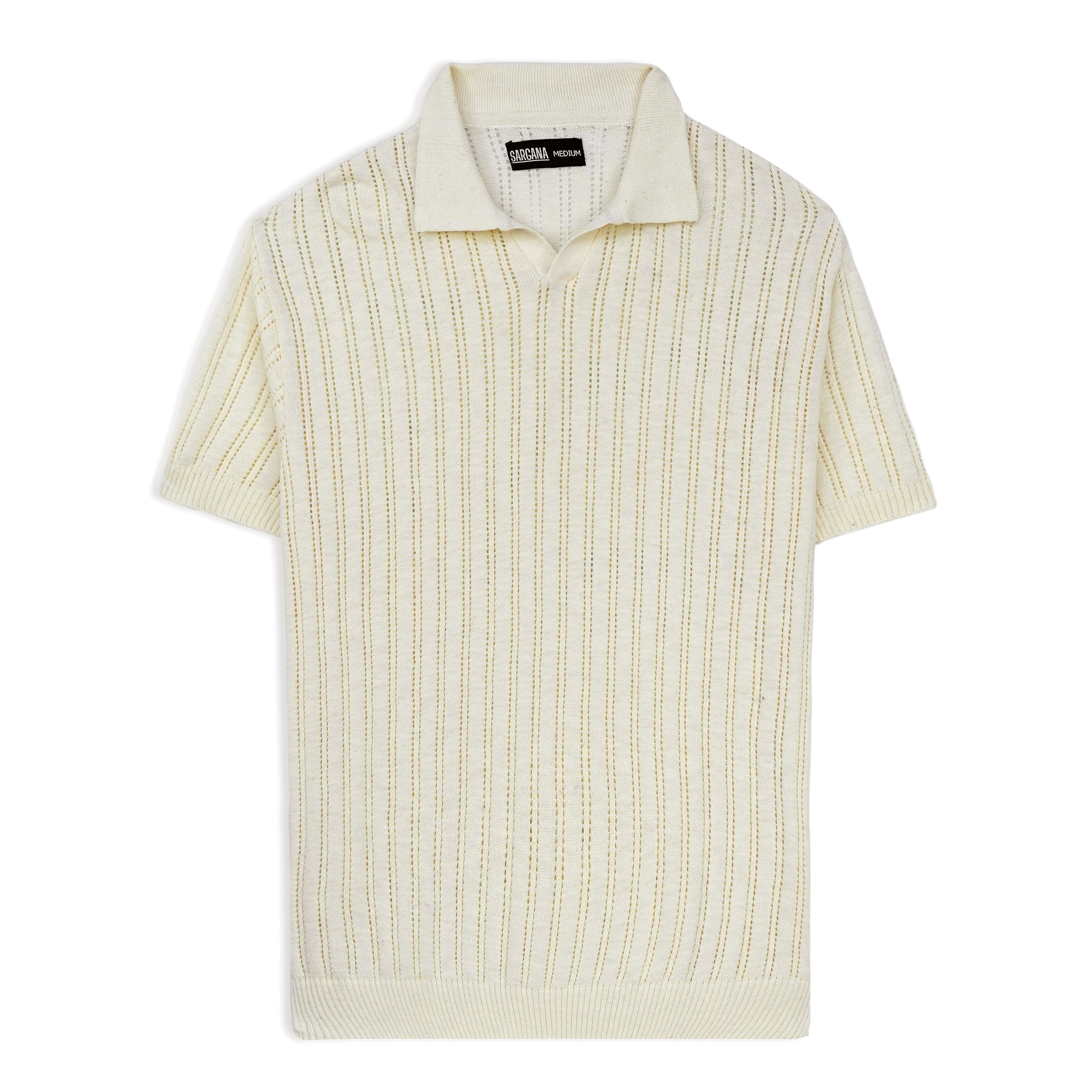 Cream Crochet Polo
