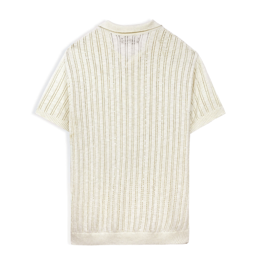 Cream Crochet Polo