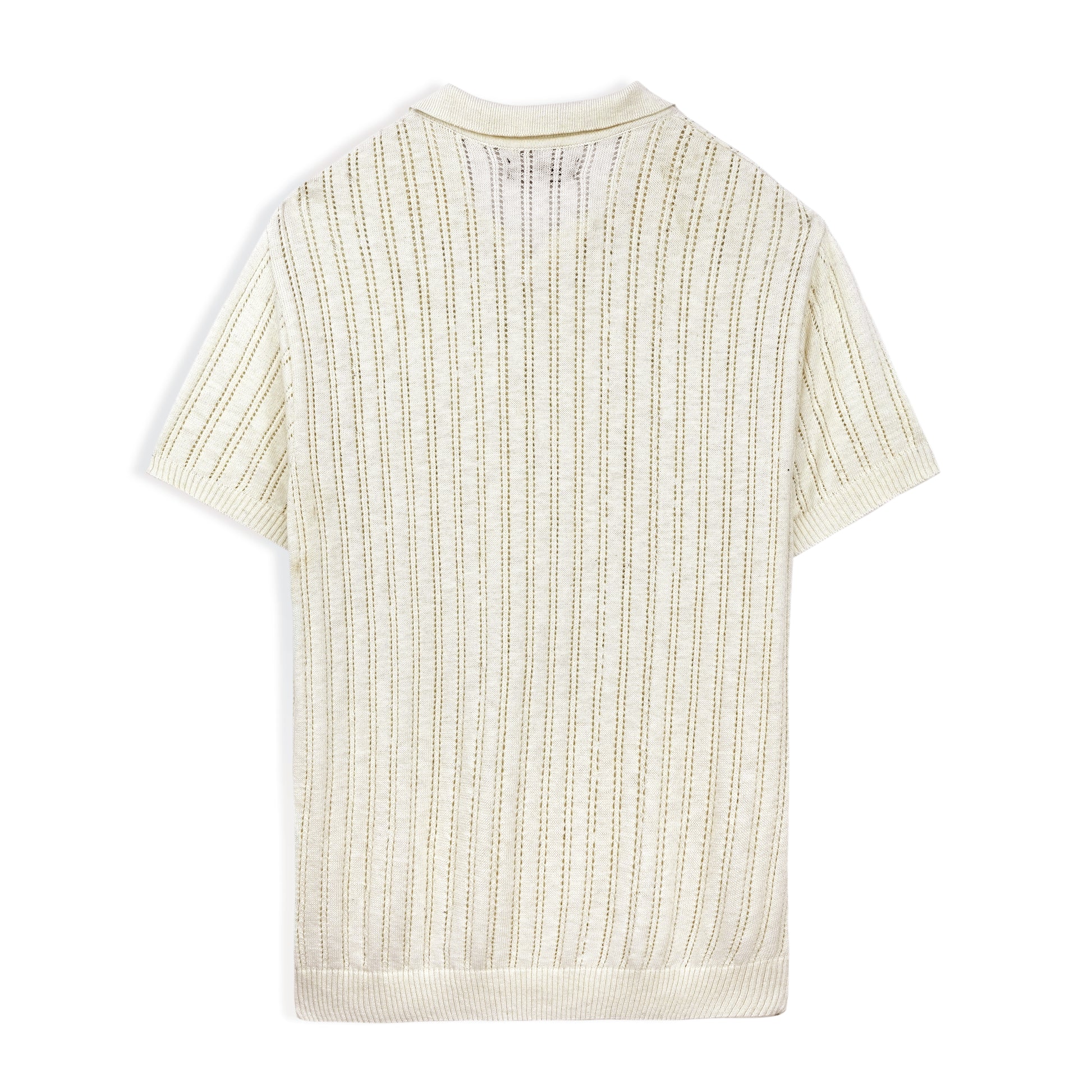 Cream Crochet Polo