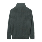 Charcoal Cable Knit Quarter Zipper