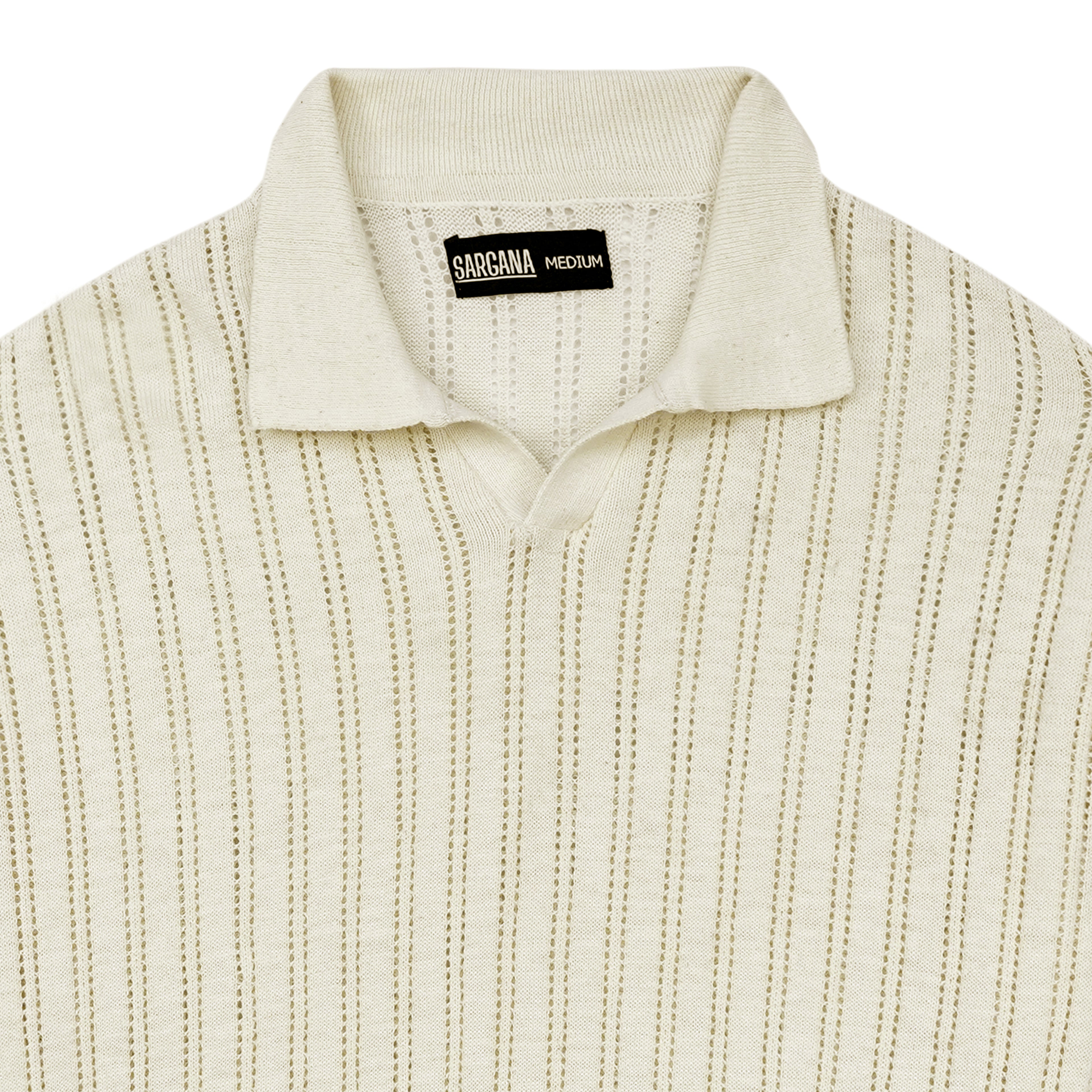 Cream Crochet Polo