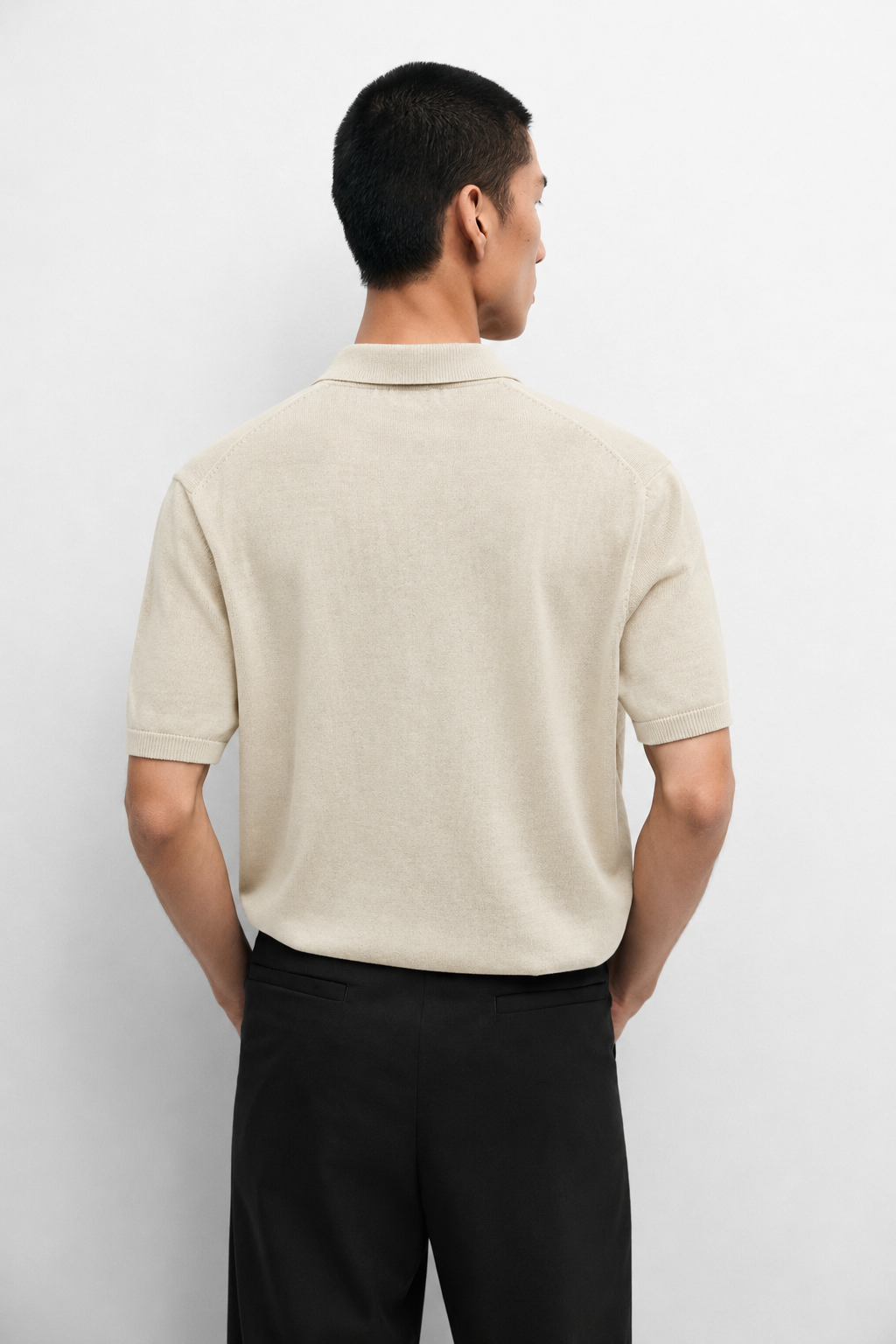 Oat Knitted Polo