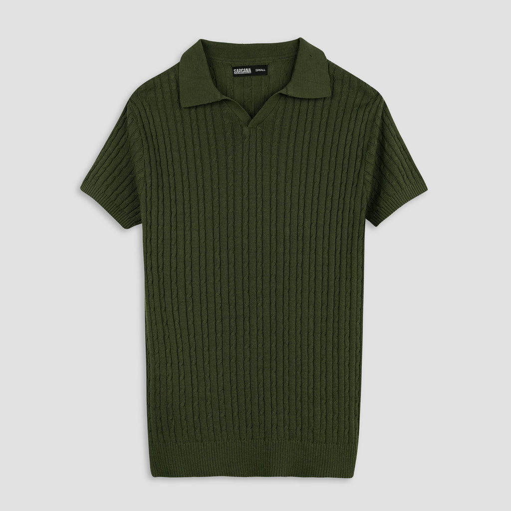 Olive Knitted Polo