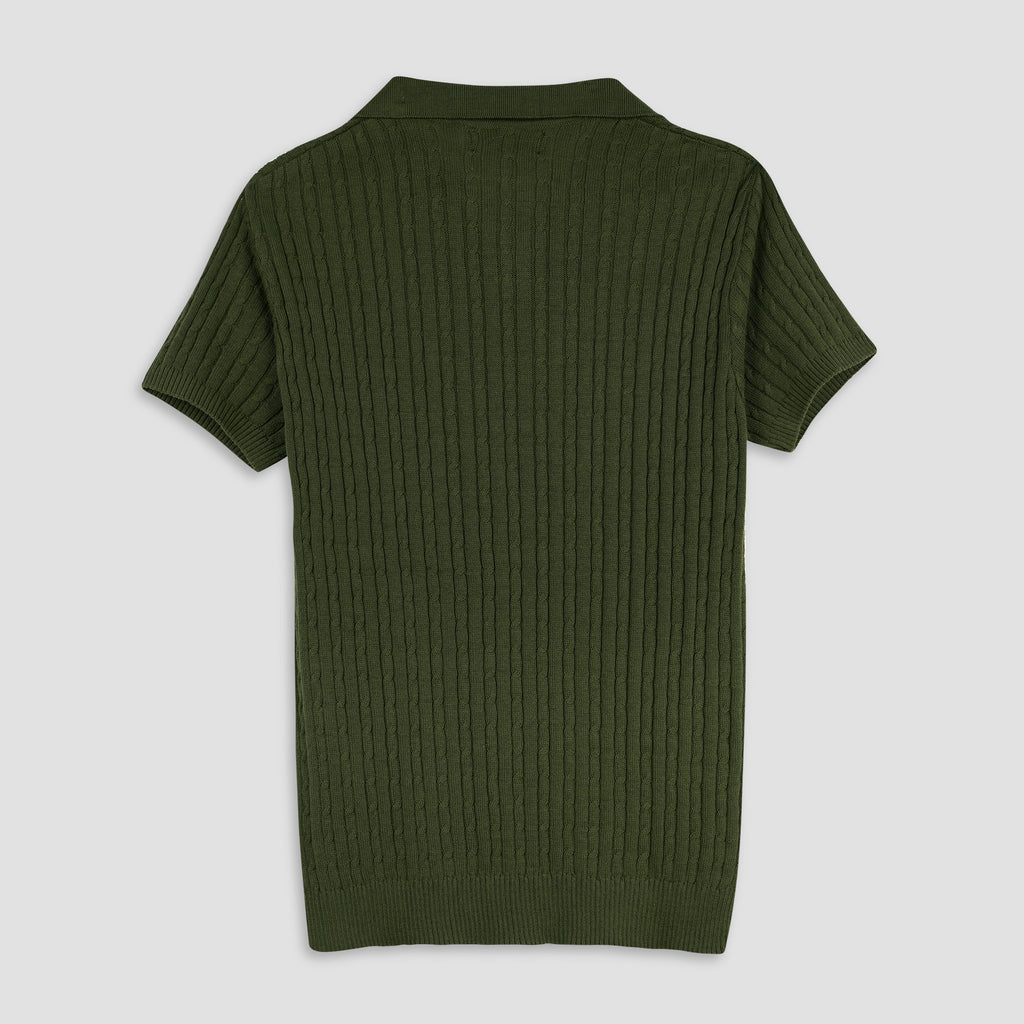 Olive Knitted Polo