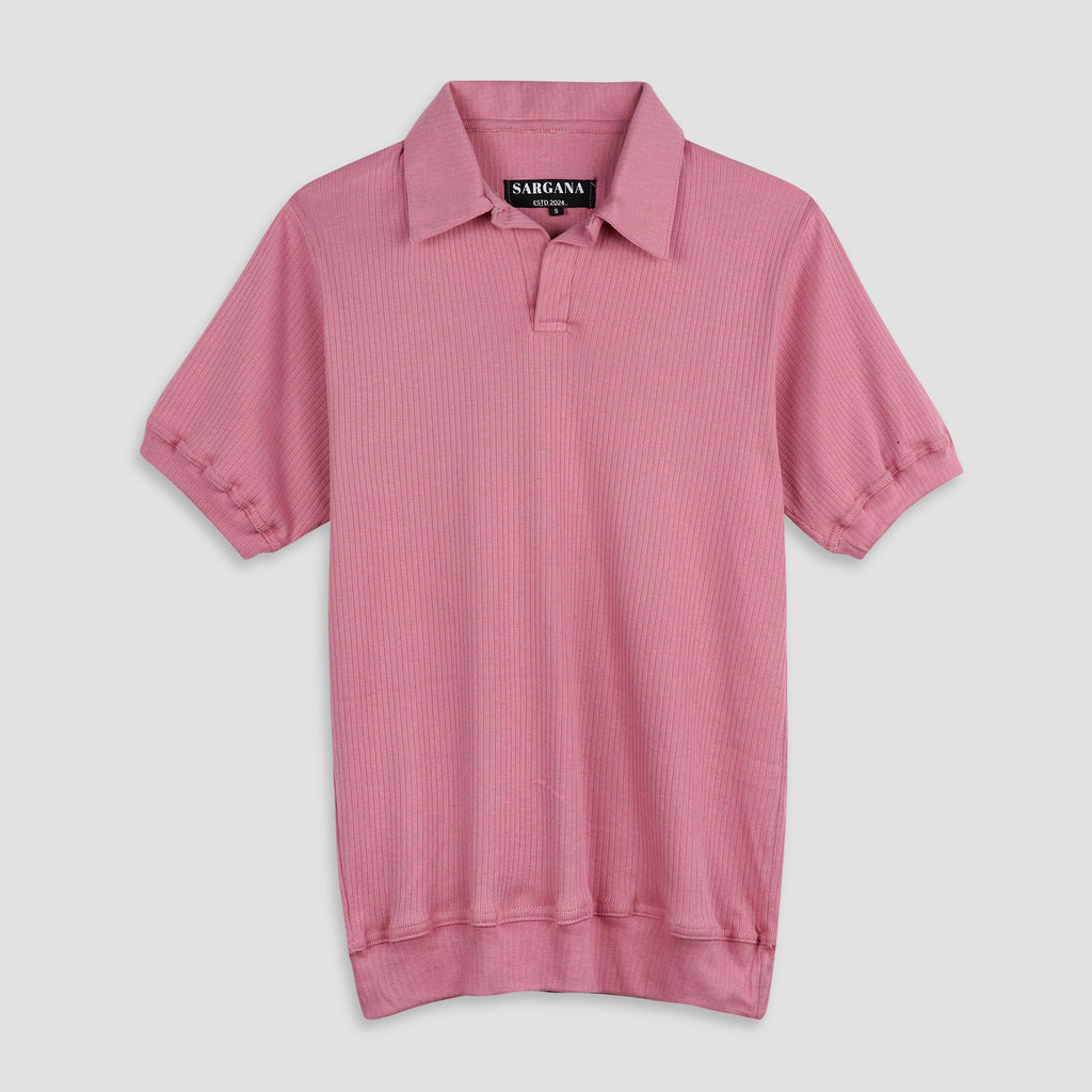 Magenta Wide Collar Polo