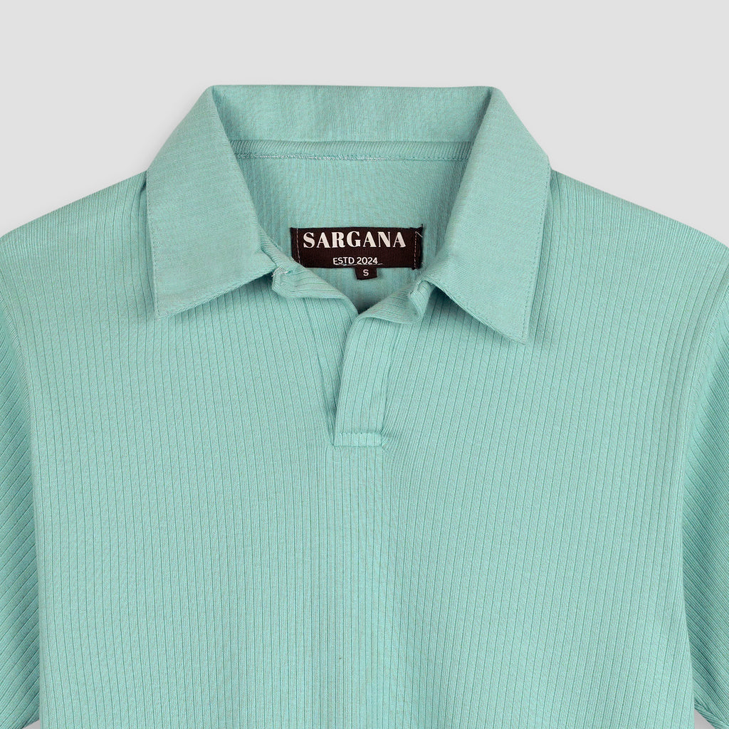 Mint Wide Collar Polo