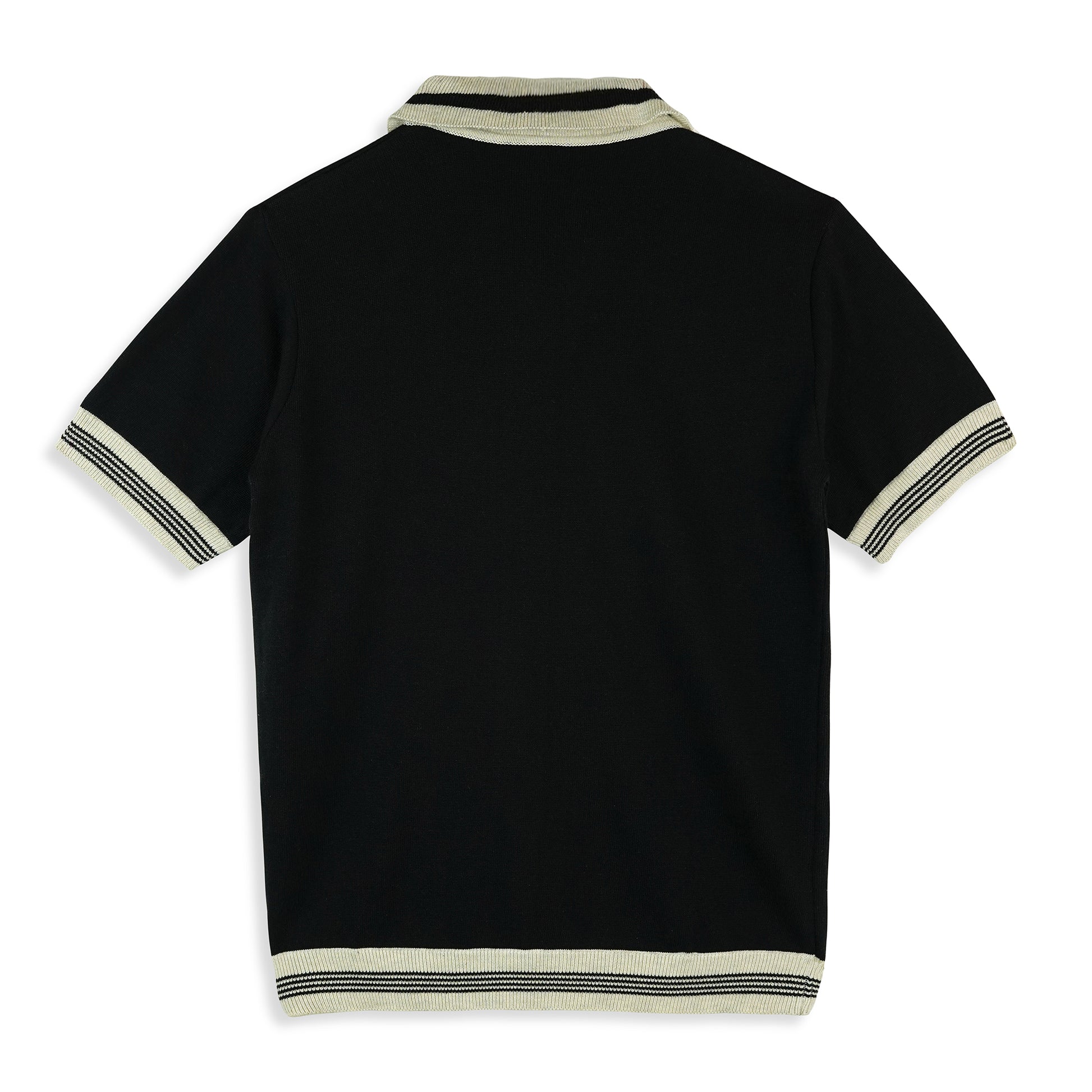 Black Knitted Polo