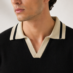 Black Knitted Polo