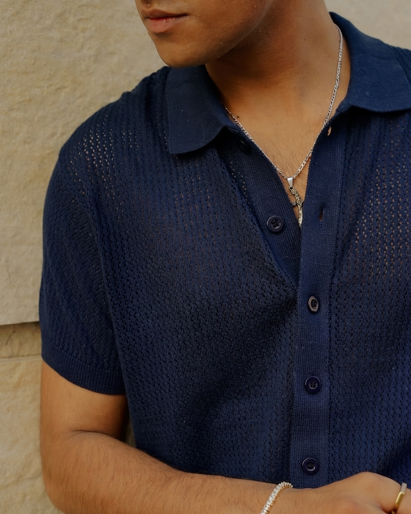 Navy Button Down Shirt