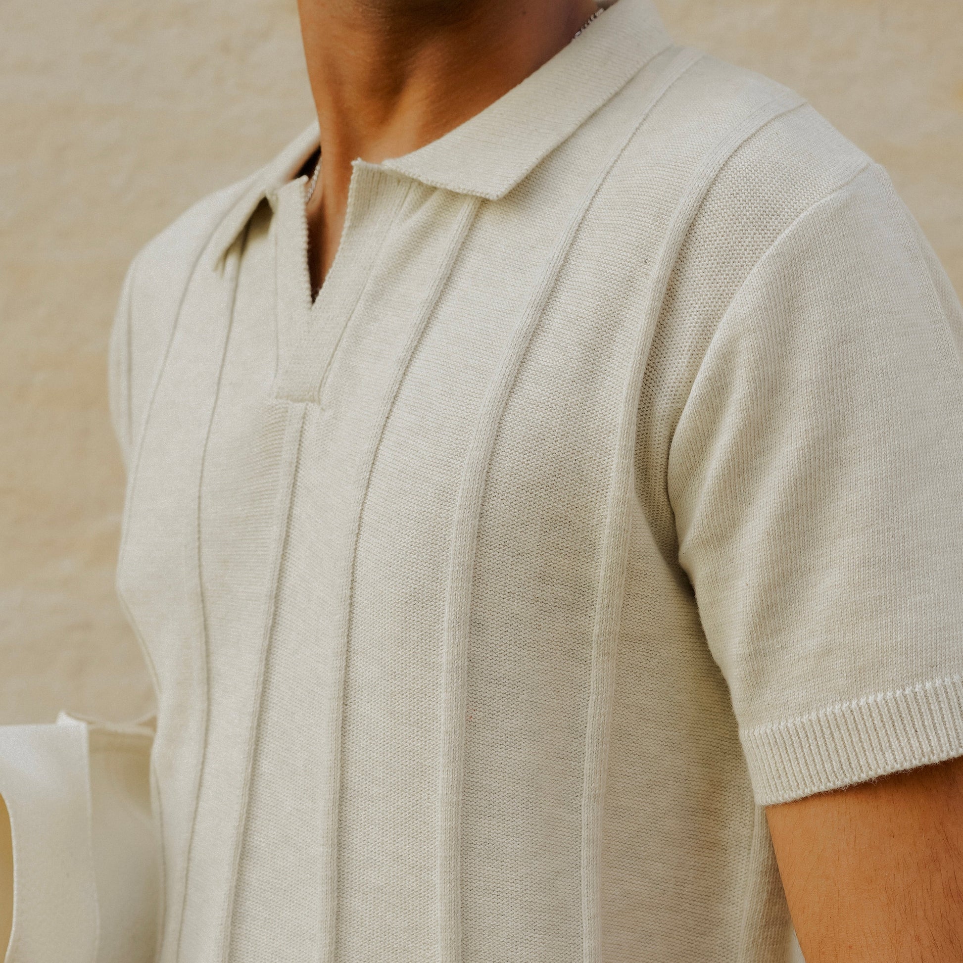 Oat Knitted Polo