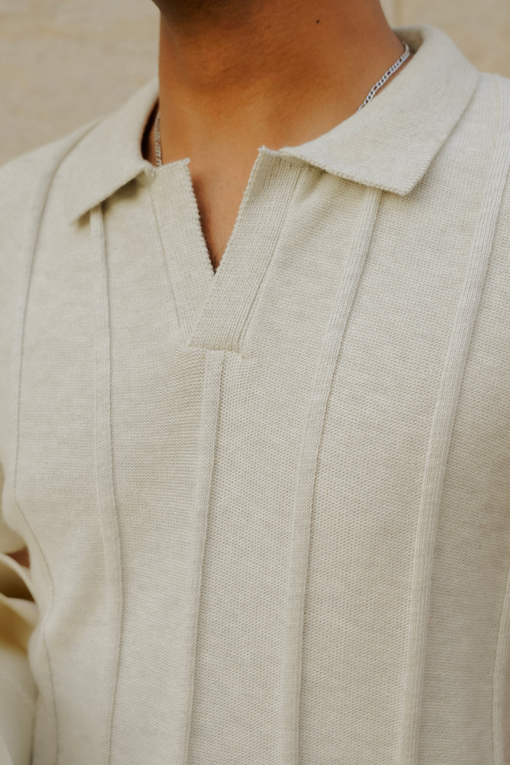 Oat Knitted Polo