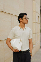 Oat Knitted Polo