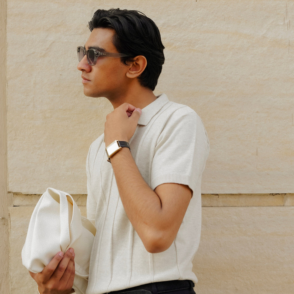 Oat Knitted Polo