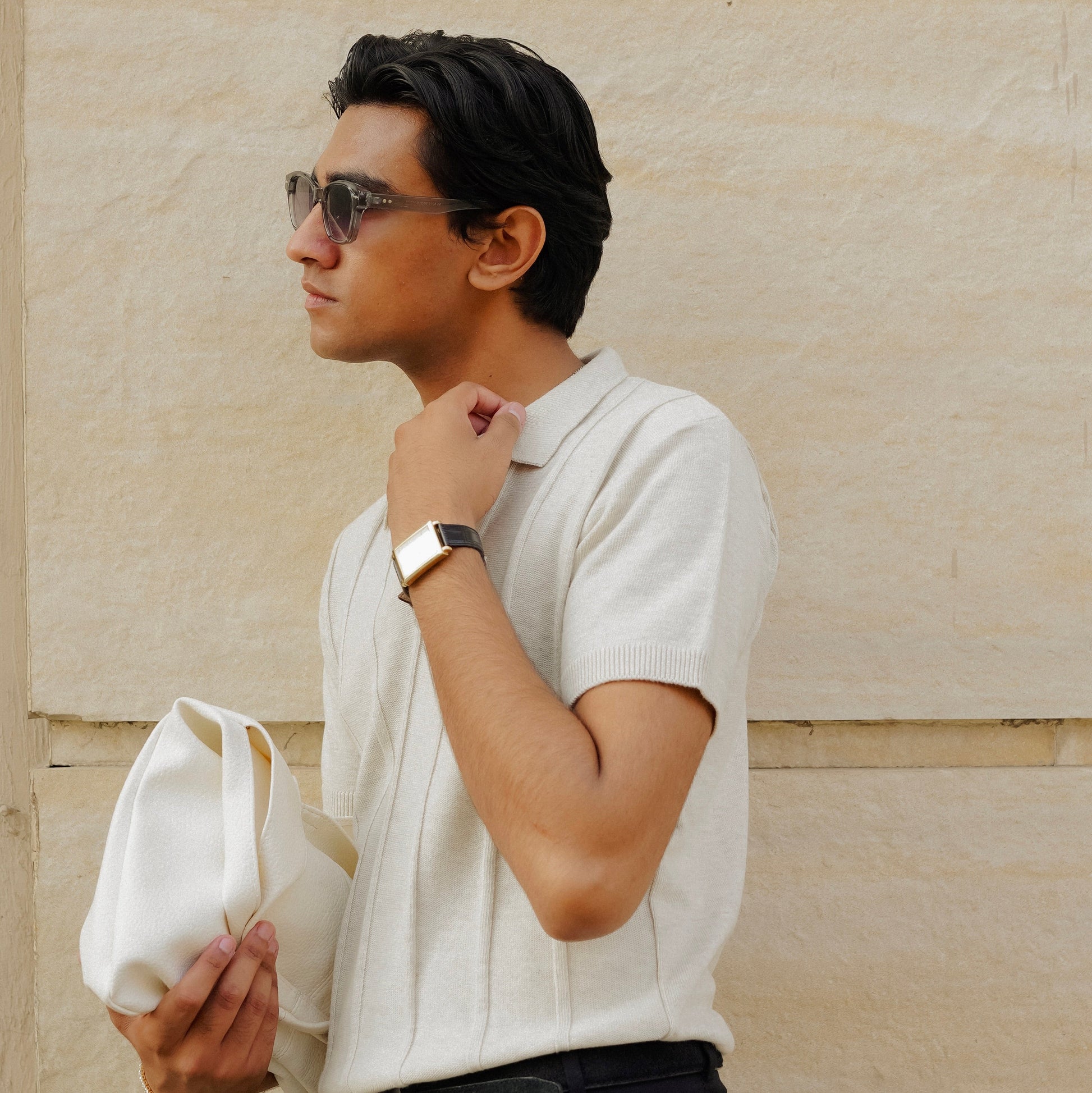 Oat Knitted Polo