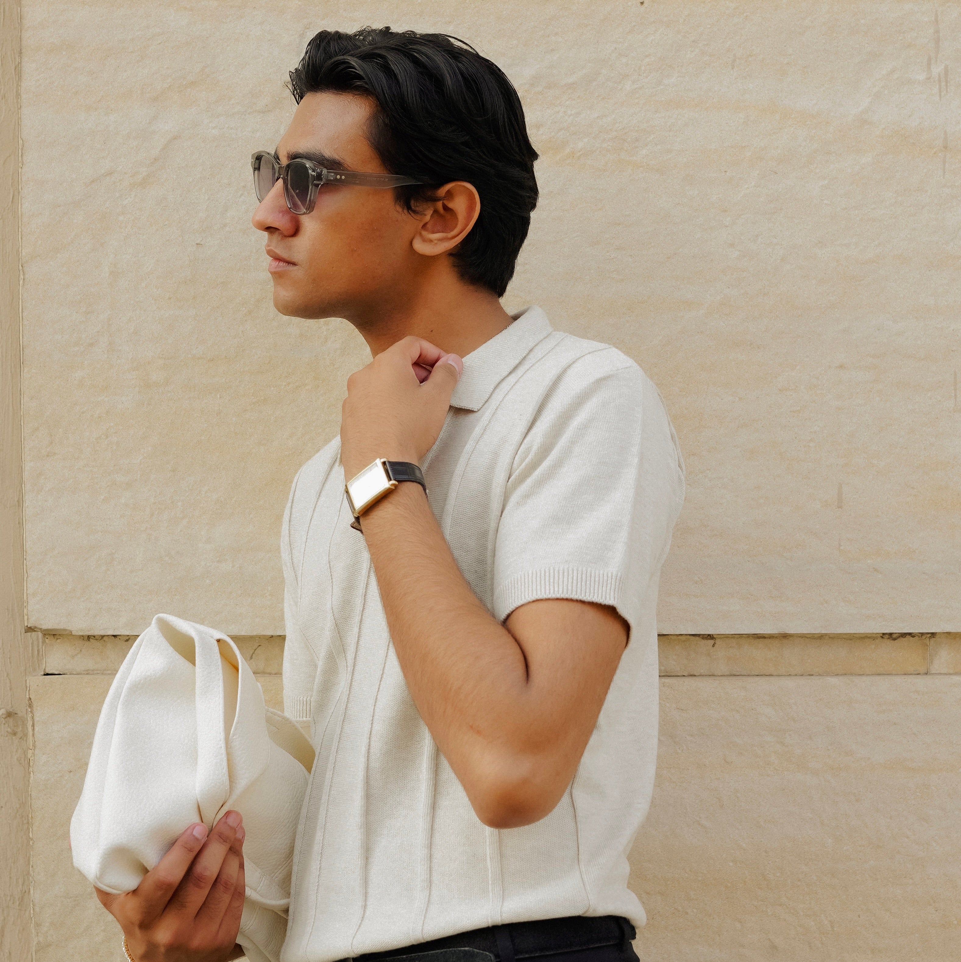 Oat Knitted Polo