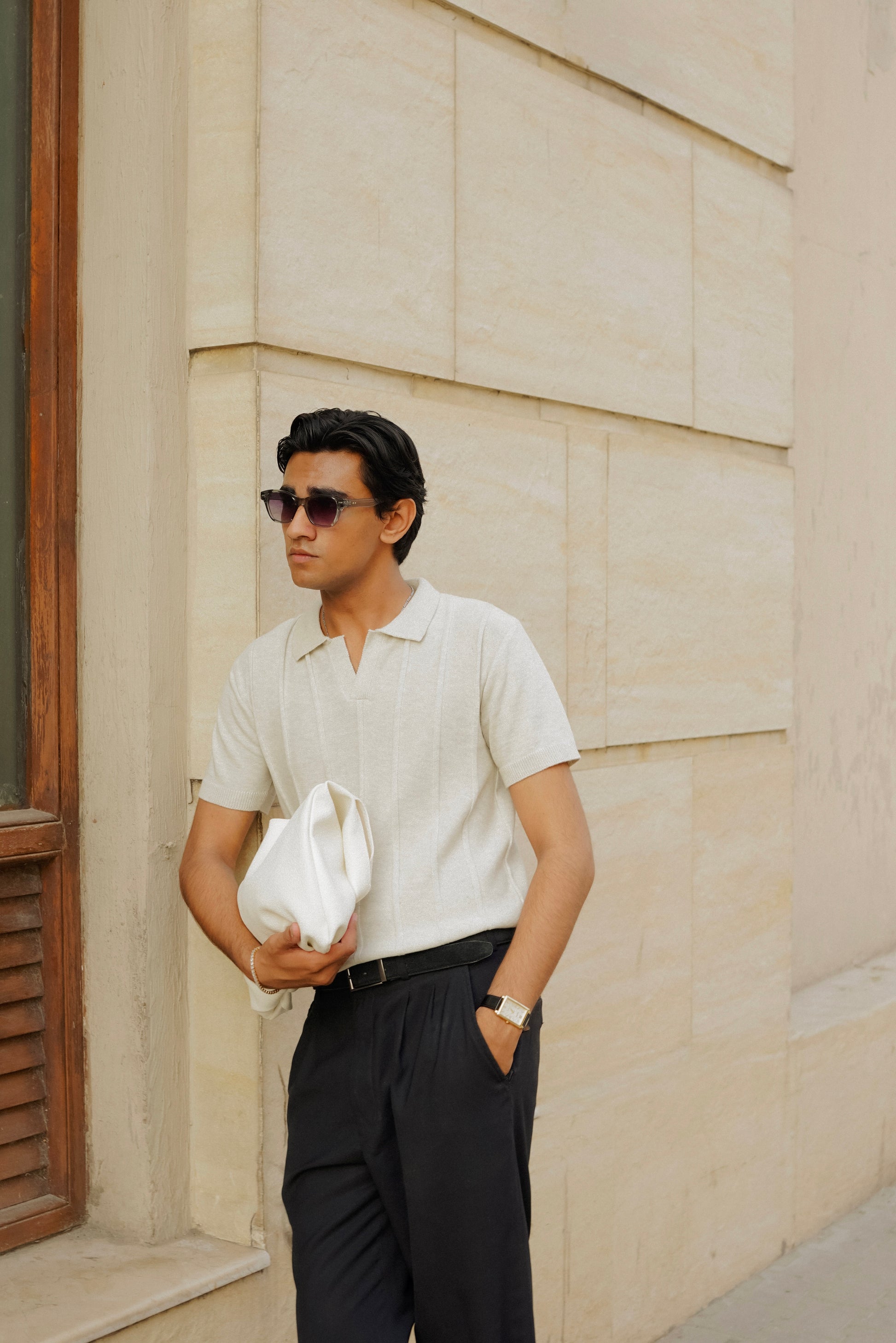 Oat Knitted Polo