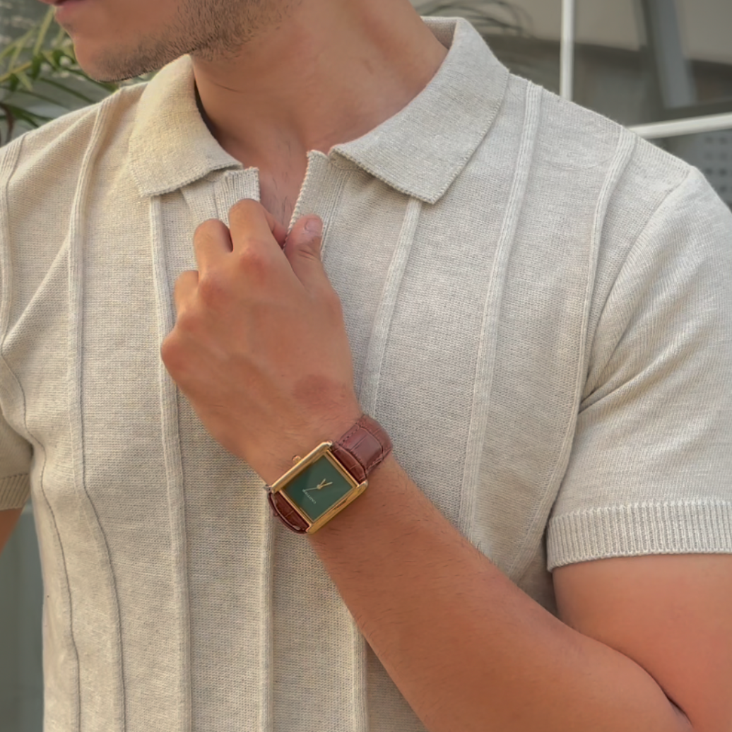 Oat Knitted Polo