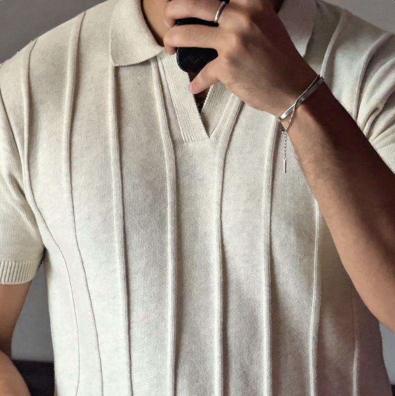 Oat Knitted Polo