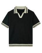 Black Knitted Polo